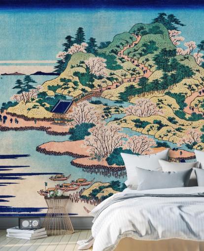 Sesshu Ajigawaguchi Tenposan seinämaalaus Sesshu Ajigawaguchi Tenposan seinämaalaus