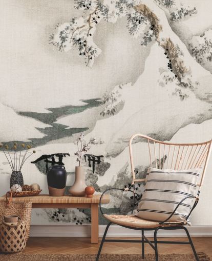 Snowscape Bakgrunn Mural  Snowscape Bakgrunn Mural