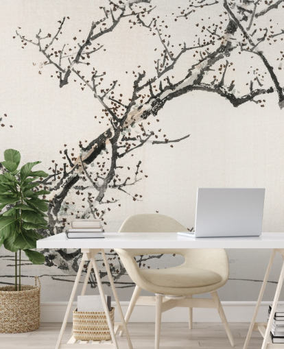 Tree Against Water Oriental Wallpaper Tree Against Water Oriental Wallpaper