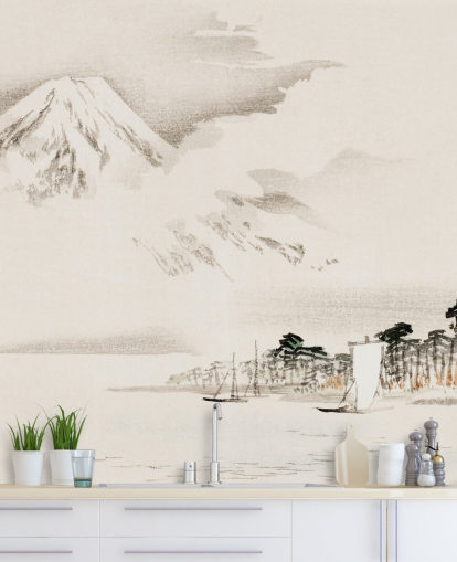 View of Mount Fuji Wallpaper Mural View of Mount Fuji Wallpaper Mural