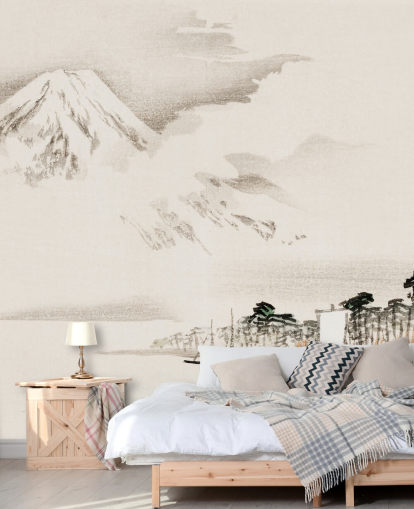 View of Mount Fuji Wallpaper Mural View of Mount Fuji Wallpaper Mural