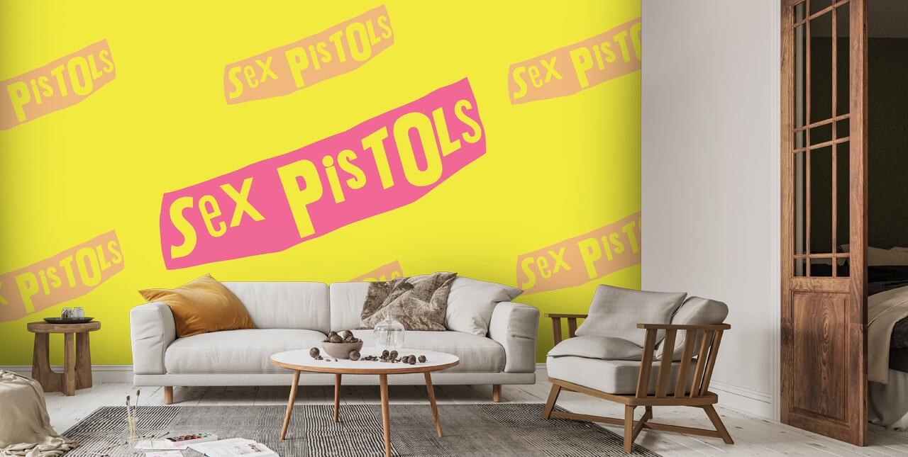 Sex Pistols Logo Wallpaper Mural | Wallsauce UK