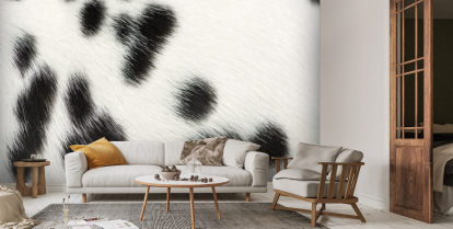 Cowhide Mural, Cow Print Wallpaper for Walls