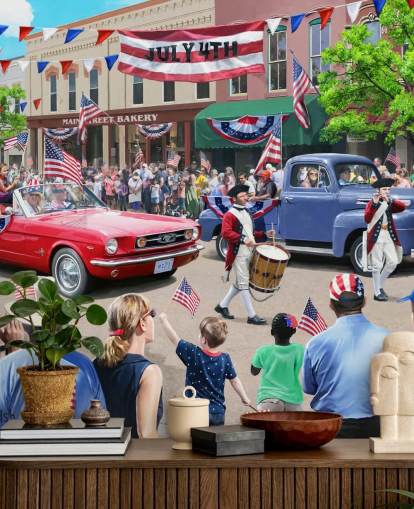 4. Juli-Parade-Tapeten-Wandbild von Kevin Walsh 4. Juli-Parade-Tapeten-Wandbild von Kevin Walsh