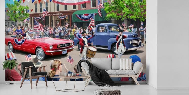 4th July Parade Wallpaper Mural by Kevin Walsh