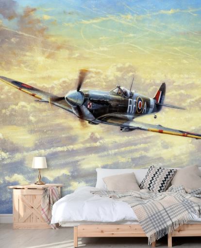 Papier peint Flying Spitfire par Kevin Walsh Papier peint Flying Spitfire par Kevin Walsh