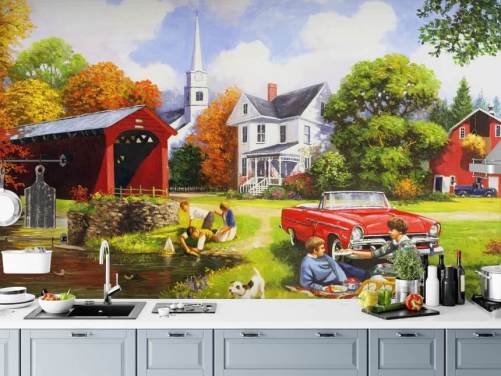 Lazy Days Wallpaper Mural by Kevin Walsh