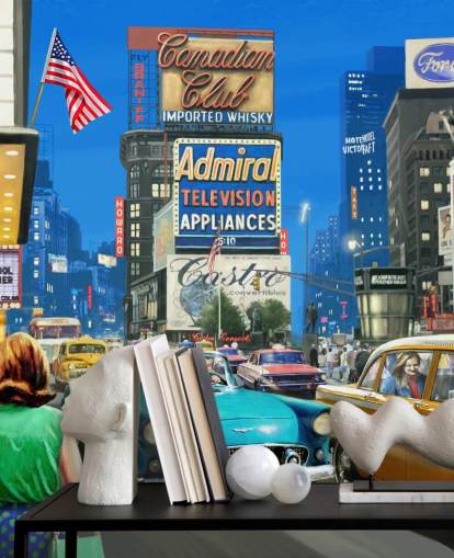 Vintage Times Square Mural by Kevin Walsh Vintage Times Square Mural by Kevin Walsh