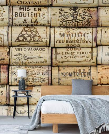 papier peint mural personnalisable marron clair appelé Wine Corks pour cuisines et caves à vin papier peint mural personnalisable marron clair appelé Wine Corks pour cuisines et caves à vin