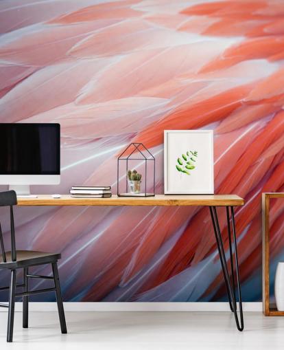 Fabulous Flamingo Feathers Wallpaper Mural Fabulous Flamingo Feathers Wallpaper Mural