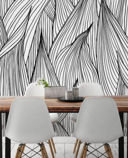 black and white illustrated leaves wallpaper black and white illustrated leaves wallpaper