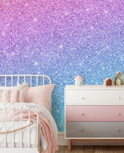 blue, pink and purple glitter wallpaper mural called Slanted Blue and Purple Glitter for kid's bedroom blue, pink and purple glitter wallpaper mural called Slanted Blue and Purple Glitter for kid's bedroom
