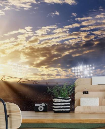 Mural de pared Béisbol atardecer Mural de pared Béisbol atardecer