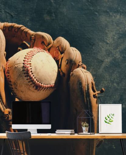 Mural de pared Bola y manopla Mural de pared Bola y manopla