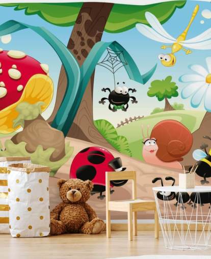 Carta da parati con insetti Carta da parati con insetti