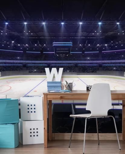 Ishockey Arena Lights Bakgrund Ishockey Arena Lights Bakgrund