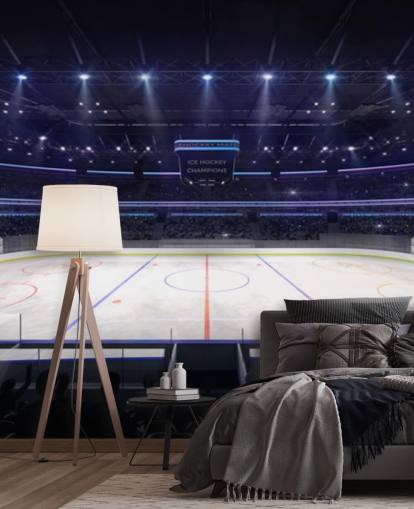 Eishockey-Arena-Lichter Tapete Eishockey-Arena-Lichter Tapete