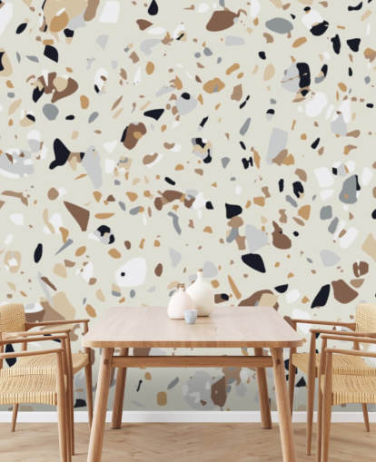 Brun og grå Terrazzo Bakgrunn Brun og grå Terrazzo Bakgrunn