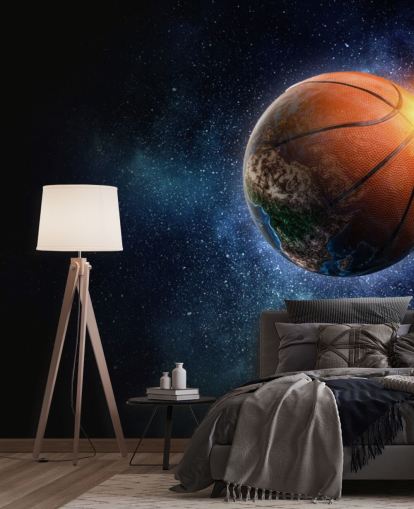 Koripallo maailma Taustakuva Mural Koripallo maailma Taustakuva Mural