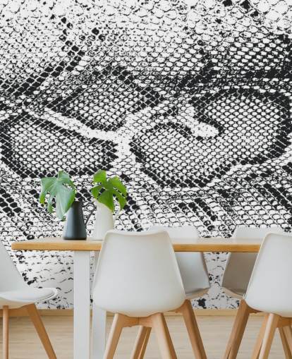 Black and White Snake Print Black and White Snake Print