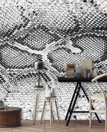 Black and White Snake Print Black and White Snake Print