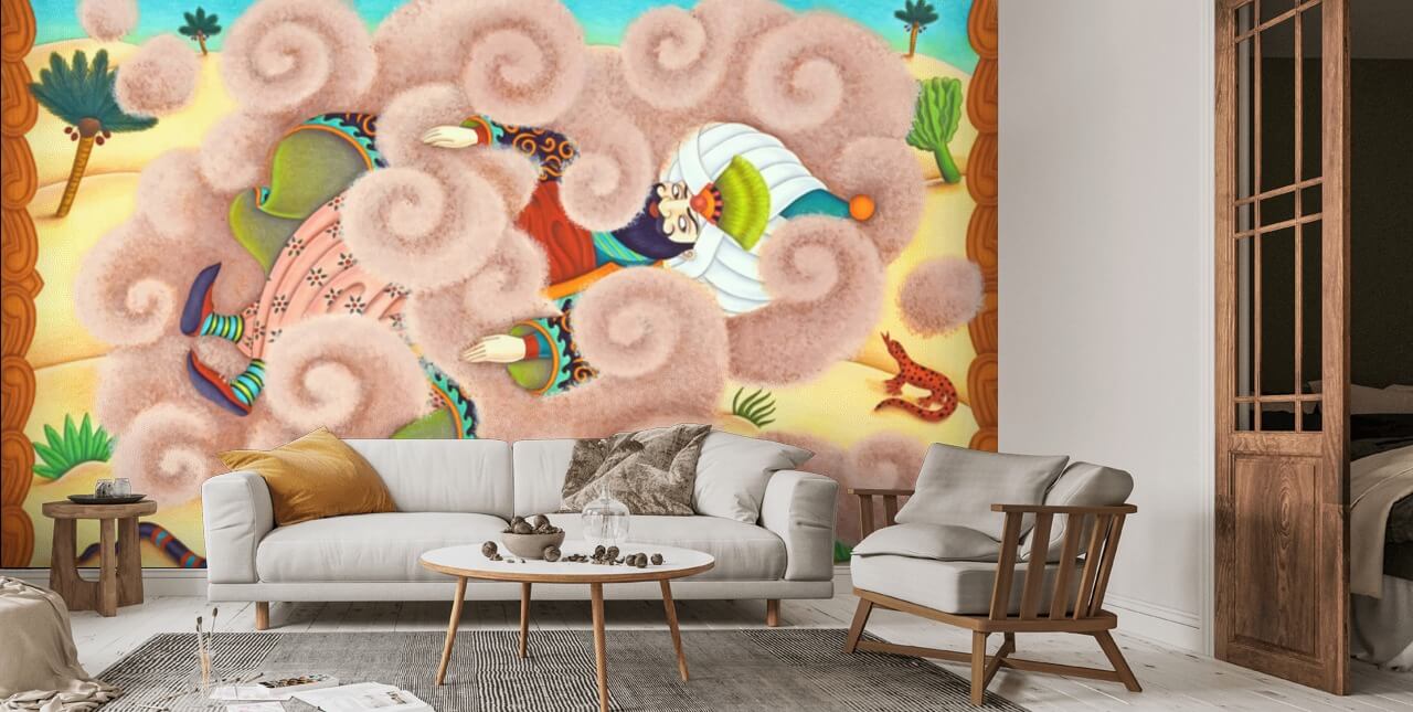 Camel and the Djinn of all Deserts Mural Wallsauce US