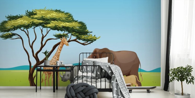 Cartoon African Animals Wallpaper
