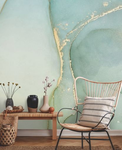 hellgrüne, personalisierbare Marmortapete namens Light Teal Green Marble für Küchen und Badezimmer hellgrüne, personalisierbare Marmortapete namens Light Teal Green Marble für Küchen und Badezimmer