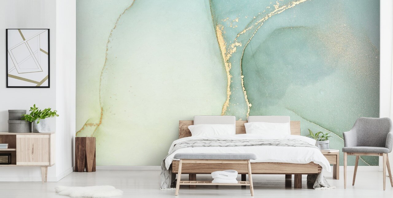 papier peint en marbre personnalisable vert clair appelé Light Teal Green Marble pour les cuisines et les salles de bain papier peint en marbre personnalisable vert clair appelé Light Teal Green Marble pour les cuisines et les salles de bain