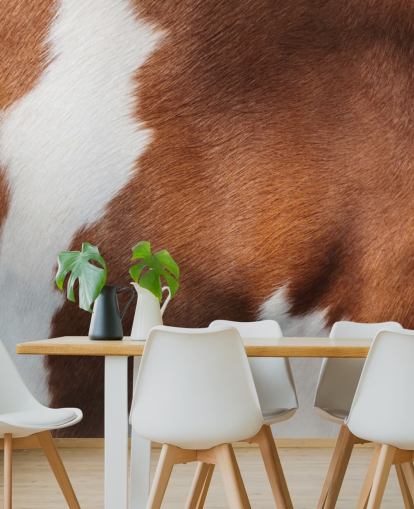 Brown and White Cow Print Mural Brown and White Cow Print Mural