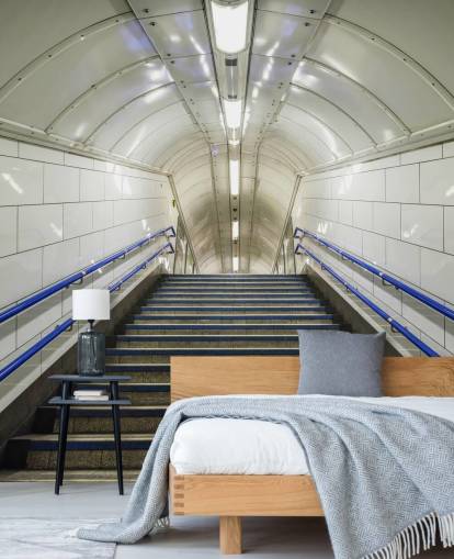 Blå og hvit Trapper Bakgrunn Blå og hvit Trapper Bakgrunn