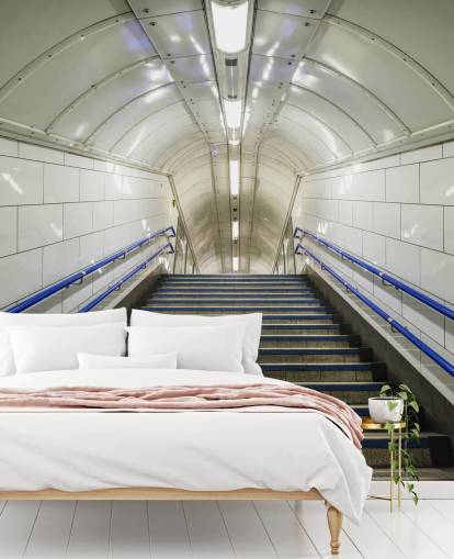 Sininen ja valkoinen portaat Taustakuva Sininen ja valkoinen portaat Taustakuva