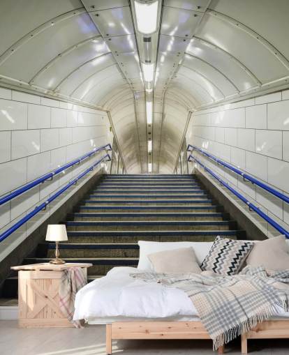 Blue and White Stairs Wallpaper Blue and White Stairs Wallpaper