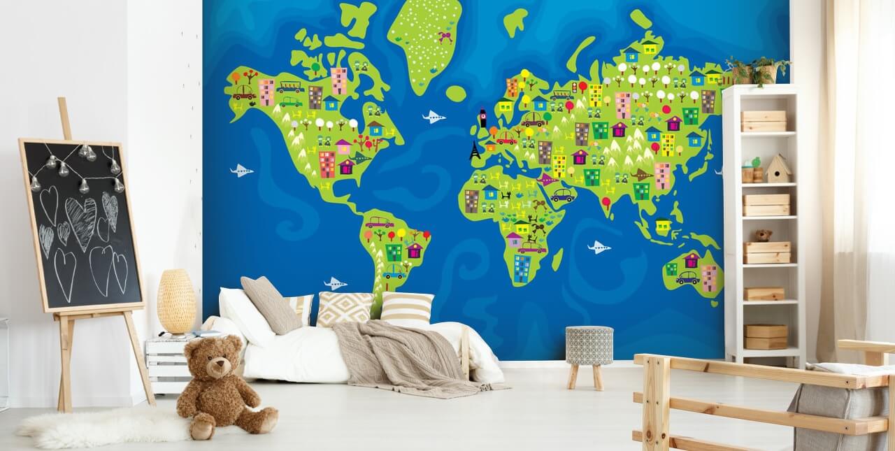 Child Friendly Map Wallpaper