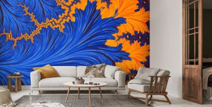 Blue and yellow psychedelic motion background like steam of lava |  Wallsauce FI