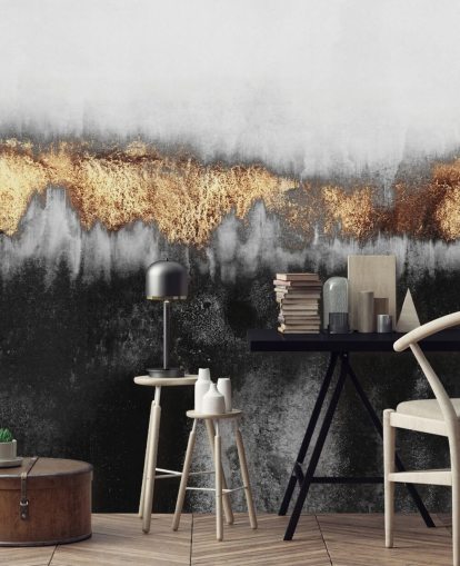 Golden Industrial Wall Mural Golden Industrial Wall Mural
