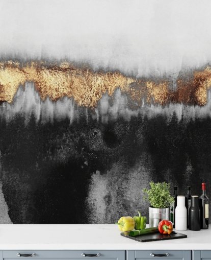 Mural de pared Industrial dorado Mural de pared Industrial dorado