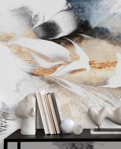 neutral anpassad abstrakt tapetväggmålning som heter Soothe Your Soul av Elizabeth Fredriksson för sovrum eller badrum neutral anpassad abstrakt tapetväggmålning som heter Soothe Your Soul av Elizabeth Fredriksson för sovrum eller badrum