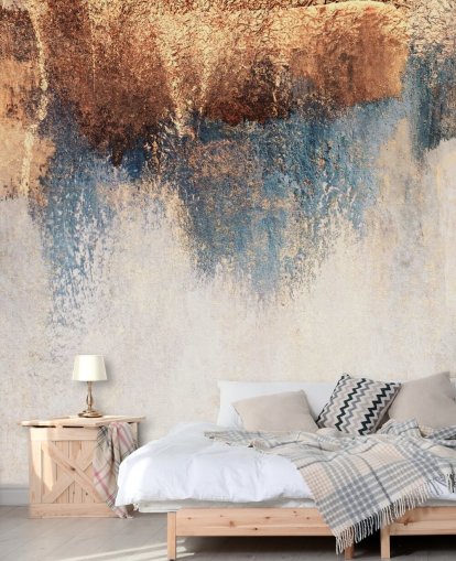 weiße und blaue Betontapete namens Storm Ahead von Elizabeth Fredriksson für Schlafzimmer oder Badezimmer weiße und blaue Betontapete namens Storm Ahead von Elizabeth Fredriksson für Schlafzimmer oder Badezimmer