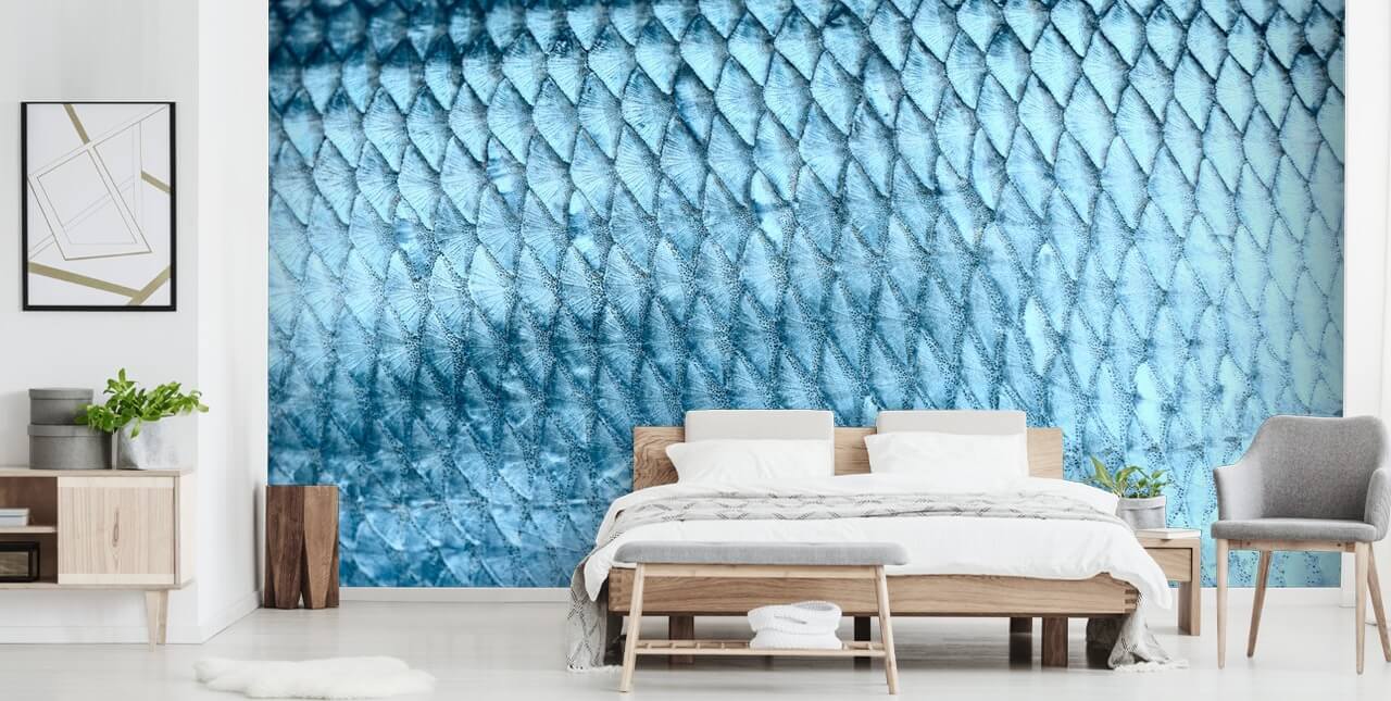 Papier Peint Fresque Poisson Bleu