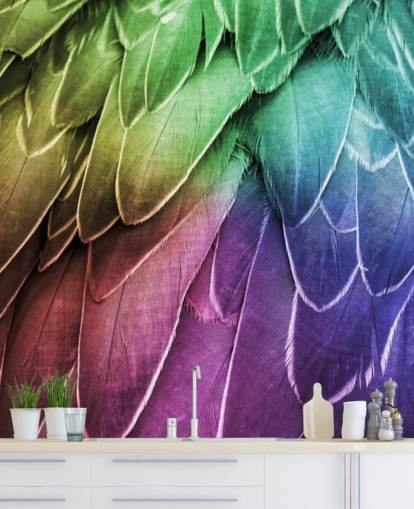 Pastel Parrot Print Mural Pastel Parrot Print Mural