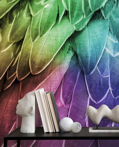 Pastel Parrot Print Mural Pastel Parrot Print Mural