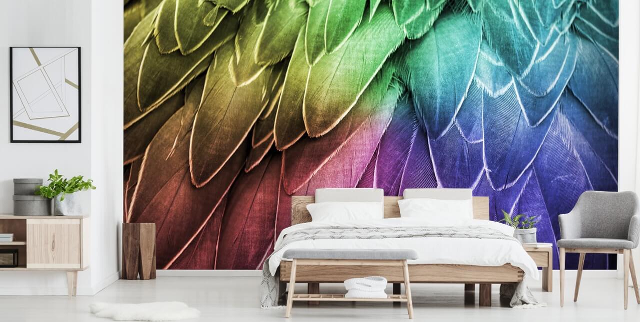 Pastellfarbenes Papagei Wandbild