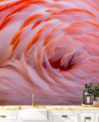 Flamingo-Wirbel Wandgemälde Flamingo-Wirbel Wandgemälde