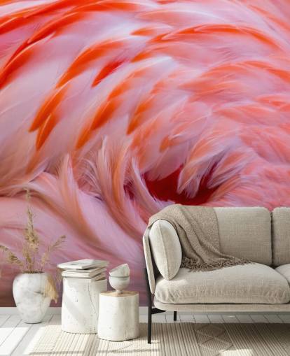 Flamingo pyörre seinämaalaus Flamingo pyörre seinämaalaus