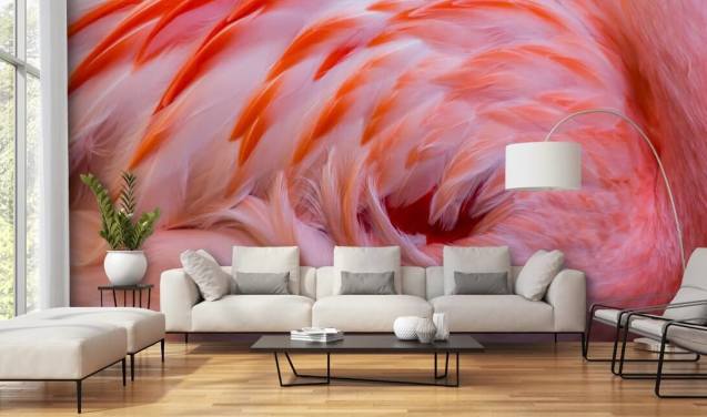 Flamingo Swirl Wall Mural