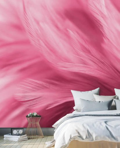 Wispy Pink Feather Print Wallpaper Wispy Pink Feather Print Wallpaper
