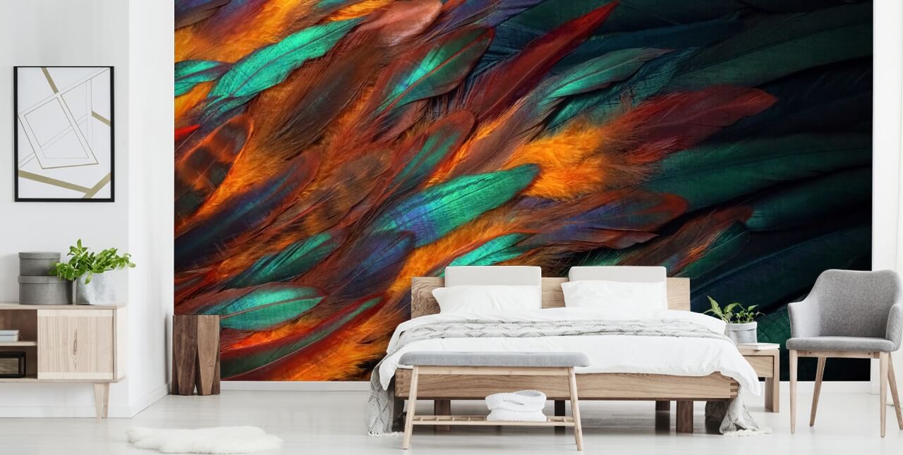 Decadente veerprint behang
