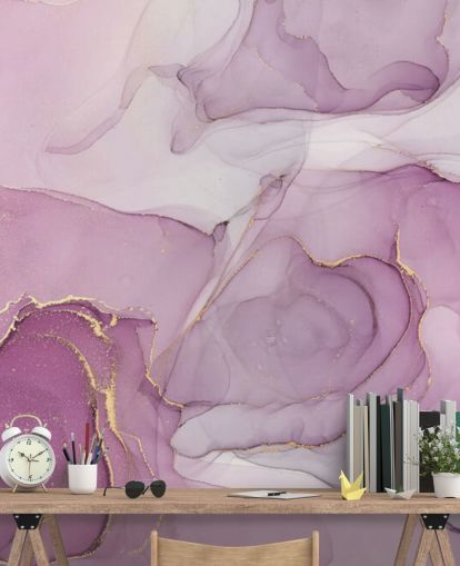 Lila Og Lilla Swirl Akvarell Mural Lila Og Lilla Swirl Akvarell Mural