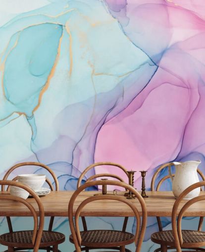 Pastel Pink and Blue Watercolour Wallpaper Pastel Pink and Blue Watercolour Wallpaper